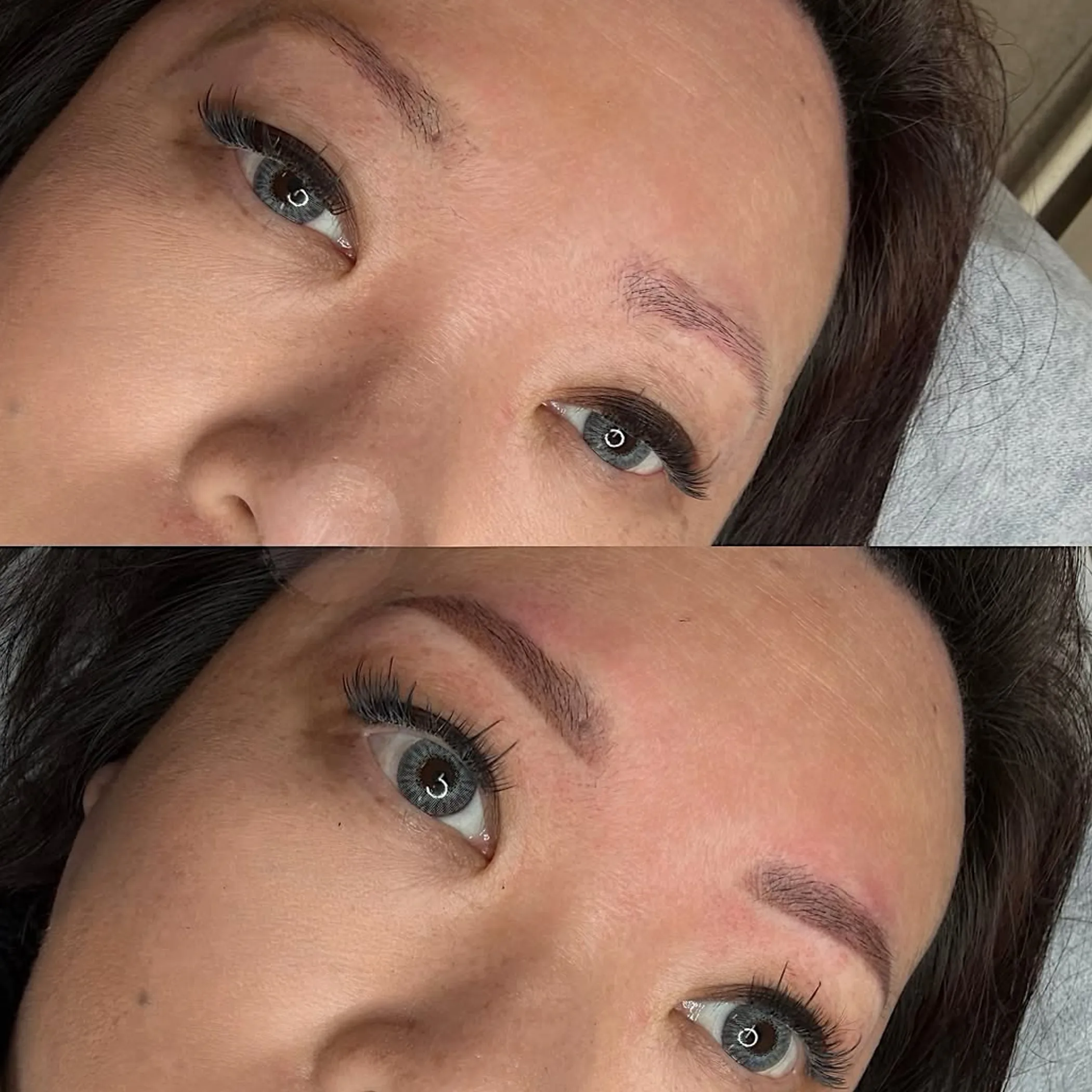 woman applying thin layer eyebrow ointment